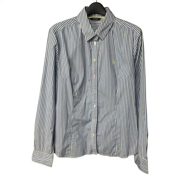 [BUNJANG] Hazzys Women's Logo Stripe Shirt / 90 헤지스 여성 로고 스트라이프 셔츠