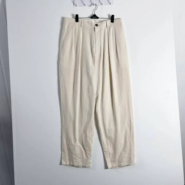 [BUNJANG] Uniform Bridge Two-Tuck Wide Linen Pants Size 32-33 / B1 유니폼브릿지 투턱 와이드 린넨 팬츠 32-33사이즈
