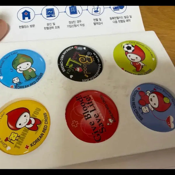 [BUNJANG] Korean Red Cross RCY Badge Set / 대한적십자사 뱃지 rcy뱃지