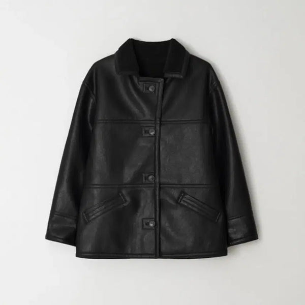 [BUNJANG] Bluebrick Vintage Shearling Coat Black / 블루브릭 시어링 코트 무스탕 / bluebrick vintage shearling coat 블랙