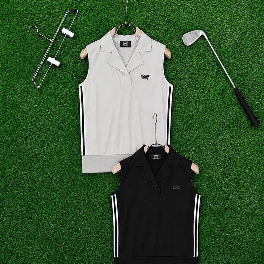 [BUNJANG] PXG Women's Sleeveless Vest Black / [PXG] PXG 여성용 카라 슬리브리스 베스트