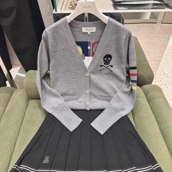 [BUNJANG] Mark & Lona Women's Wool Jacquard Cardigan / #마크앤로나 #MARK & LONA #여성골프웨어