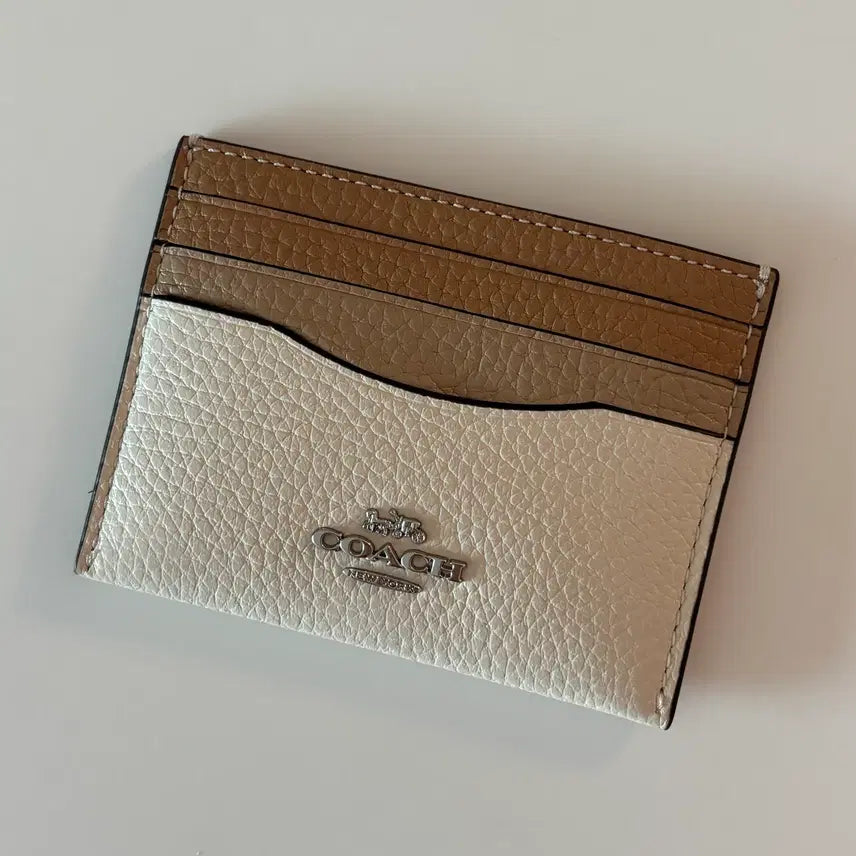 [BUNJANG] Coach Card Holder Beige Cream / 코치 coach 카드지갑 여성지갑 베이지 크림