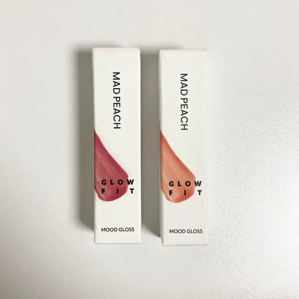[BUNJANG] Mad Peach Glow Fit Mood Gloss Bundle Set (01 Water Rose + 04 Water Coral) / (새 상품) 매드피치 글로우핏 무드 글로스 / 01 물먹로즈 + 04 물먹코랄 일괄