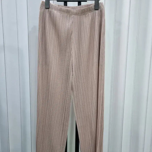 [BUNJANG] Pleated Wide Pants - Beige / 플리츠 와이드 팬츠 베이지