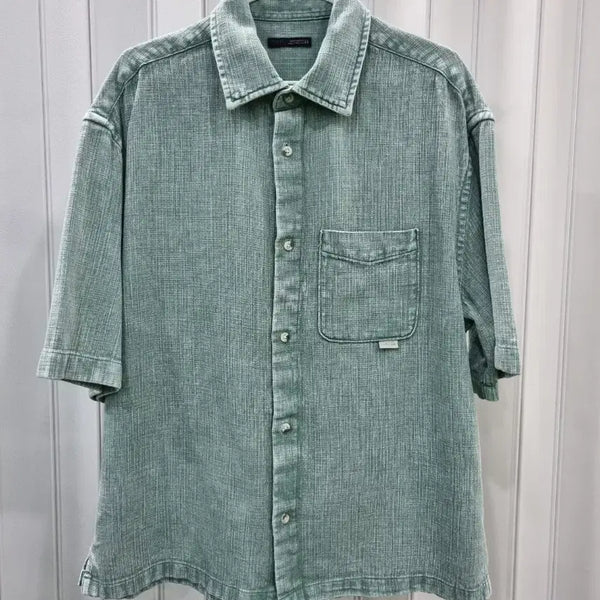 [BUNJANG] Zara Short Sleeve Shirt Teal / 자라 반팔 셔츠 청록색