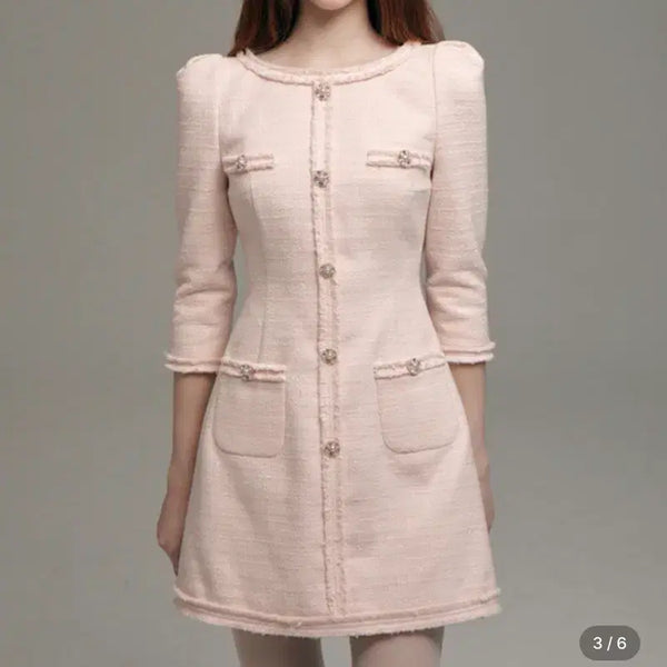 [BUNJANG] Flooum One-Piece Dress Pink / 플로움 원피스