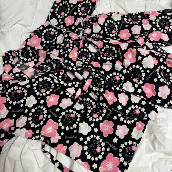 [BUNJANG] Sanrio Hello Kitty Hibiscus Yukata - Japan Vintage / 챠미키티 히비스커스 유카타 재팬 빈티지 초레어