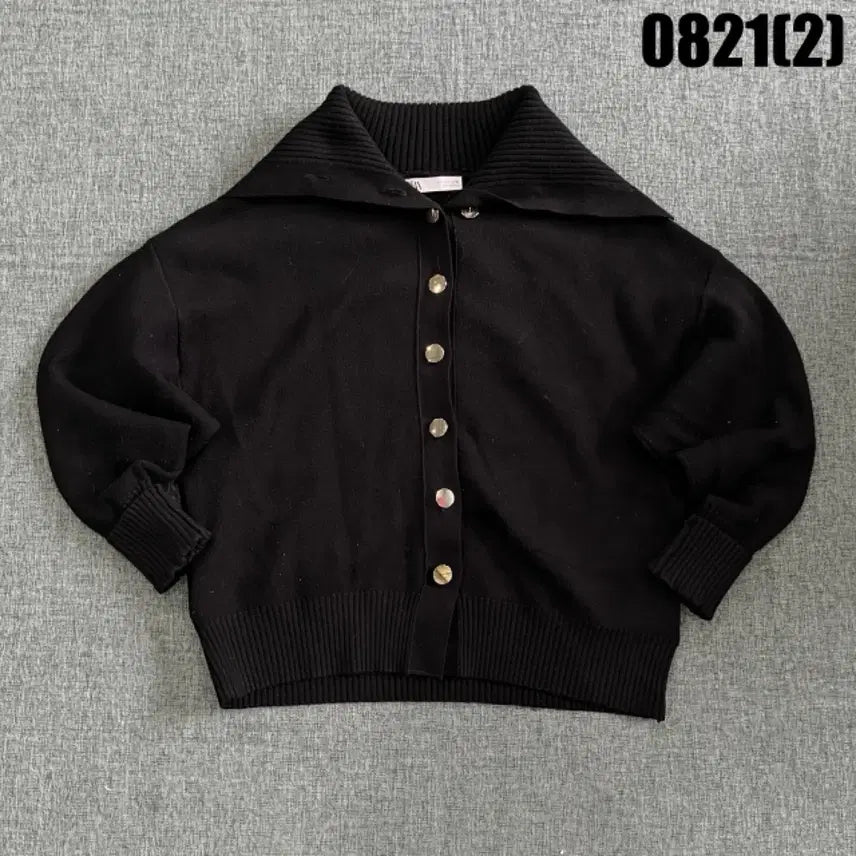 [BUNJANG] Zara Gold Button Cardigan Black S / 자라 골드 버튼 가디건 블랙 s
