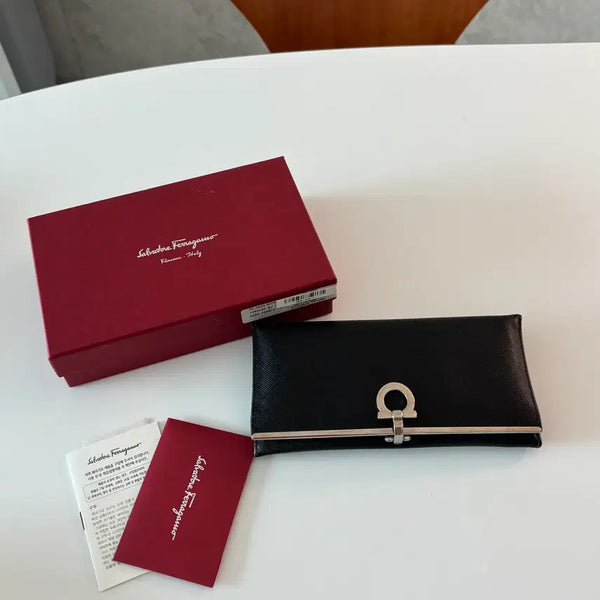 [BUNJANG] Salvatore Ferragamo Long Wallet Black / 페레가모 장지갑 블랙 지갑