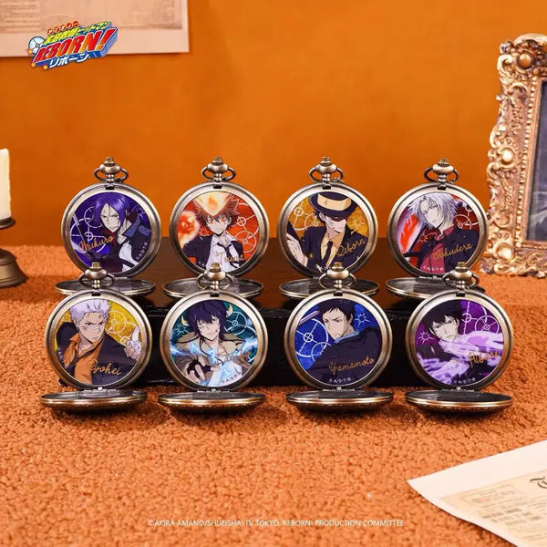 [BUNJANG] Katekyo Hitman Reborn! Pocket Watch Pendant / 가정교사 히트맨 리본 너츠 사와다 츠나요시 리본 고쿠데라 하야토 야마모토 타케시 사사가와 료헤이 람보 히바리 쿄야 로쿠도 무쿠로 회중시계 펜던트
