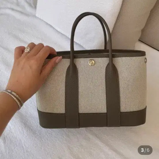 [BUNJANG] Erin's Market Canvas Bag Taupe / 에린이네마켓 캔버스백 새상품