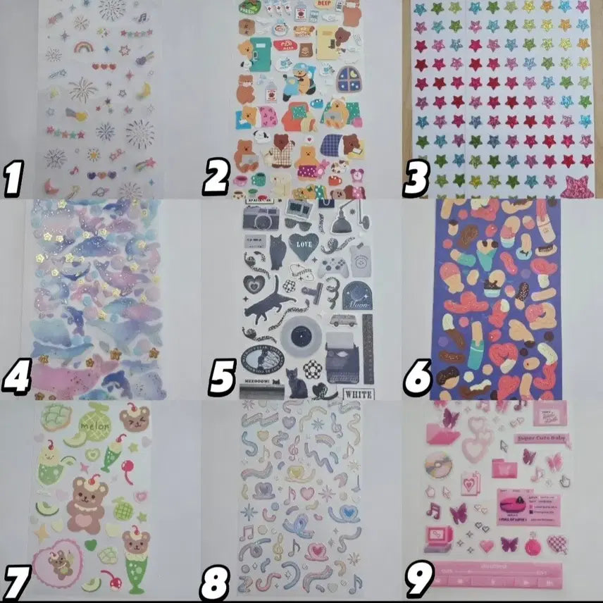 [BUNJANG] Diary Decor Sticker Random Pack (4 sheets) / 처분)) 다꾸 스티커 랜덤(4장) 판매 합니다