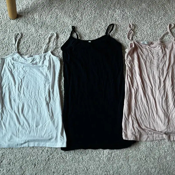 [BUNJANG] Cotton Tencel Blend Basic Tank Tops Bundle Set / 이너 나시 일괄 면 / 텐셀 고급 소제