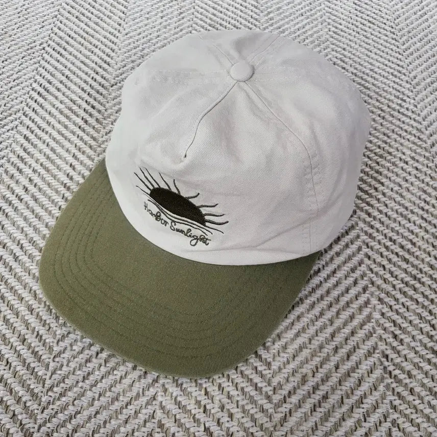 [BUNJANG] Partimento Washed Sunlight Ball Cap Hat (Ivory/Light Green) / 파르티멘토 워시드 선라이트 볼캡 모자 아이보리 연두색