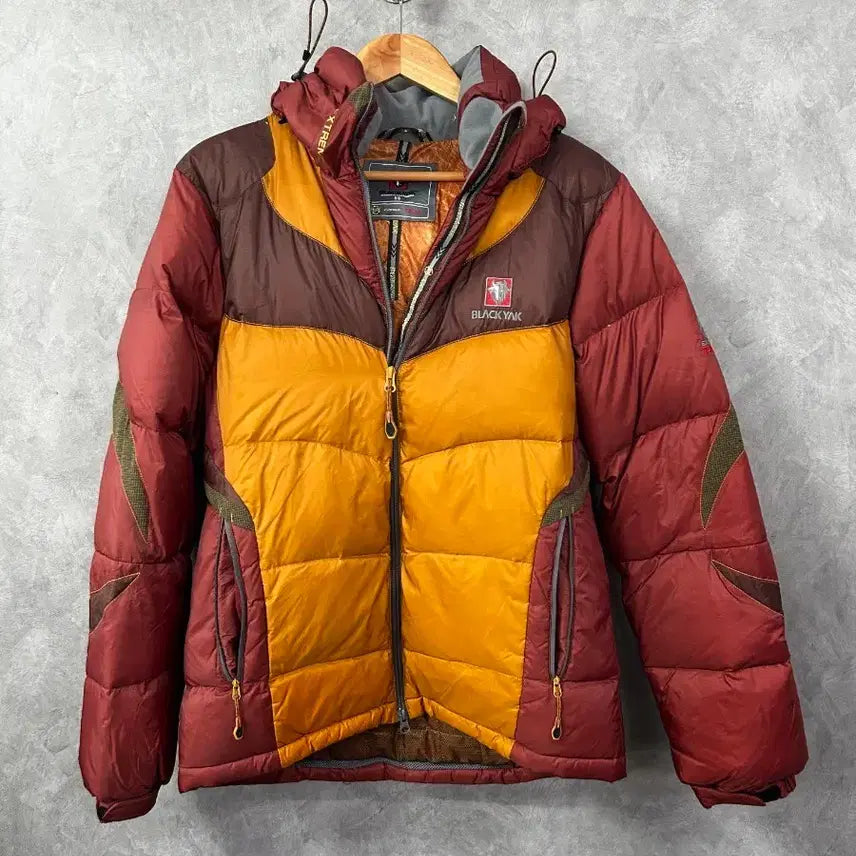 [BUNJANG] Blackyak Men's Goose Down Padded Jumper Yellow/Red Size 95 / 블랙야크 남성 구스 패딩 점퍼 옐로우/레드 95사이즈