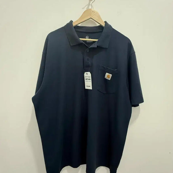 [BUNJANG] Carhartt Pocket Short Sleeve Polo Shirt XL / 칼하트 포켓 반팔 카라티 네이비
