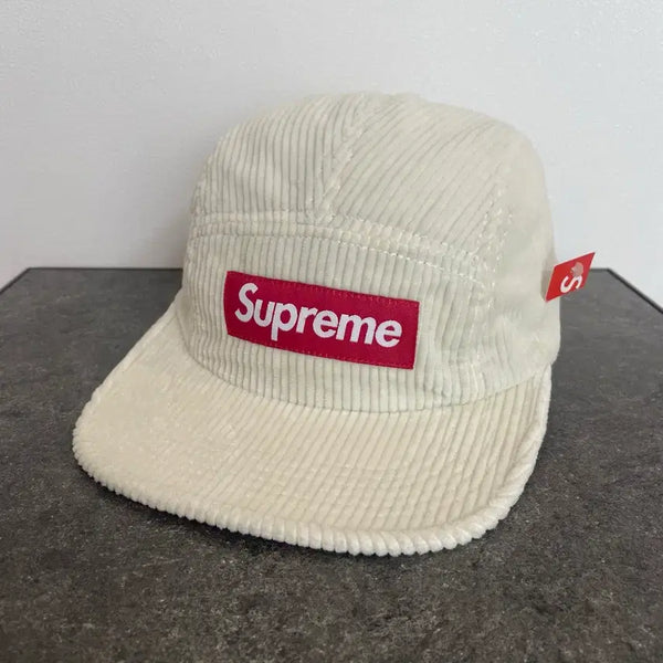 [BUNJANG] Supreme Corduroy Box Logo Camp Cap Natural Stone / 슈프림 박스로고 캠프캡 모자 코듀로이 내츄럴 스톤 [SUPREME]