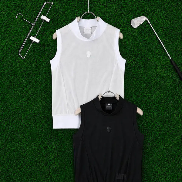 [BUNJANG] AMAZINGCRE Women's Mesh Sleeveless T-Shirt / [AMAZINGCRE] 어메이징크리 여성 메쉬 슬리브리스 티셔츠