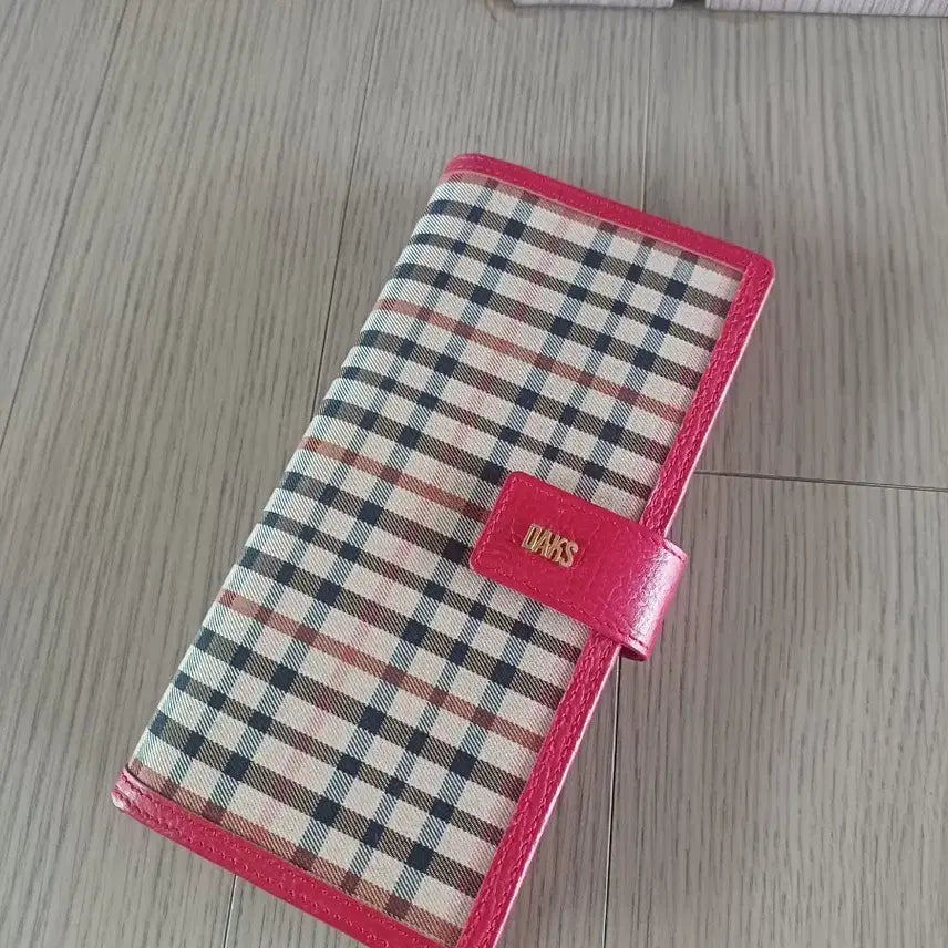 [BUNJANG] Daks Check Long Wallet Pink / 닥스 체크 장지갑 핑크