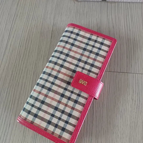 [BUNJANG] Daks Check Long Wallet Pink / 닥스 체크 장지갑 핑크