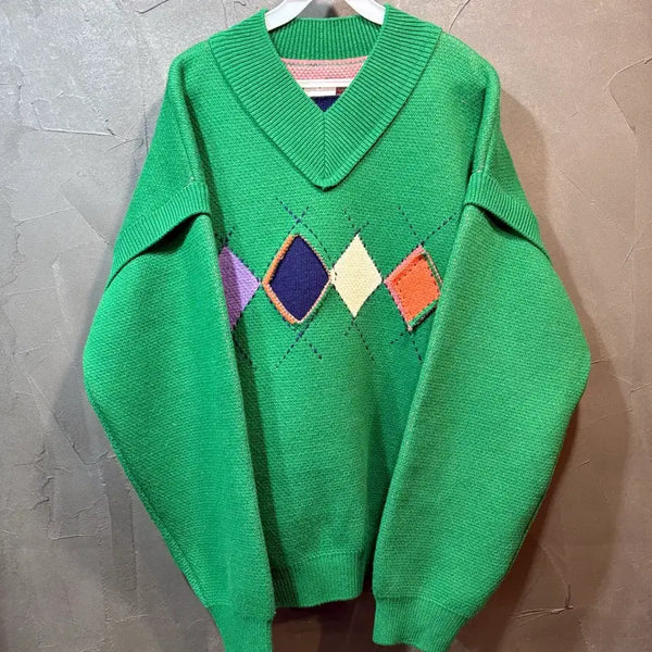 [BUNJANG] ADER Error V-Neck Knit Sweater / [A1] ADER 아더에러 브이넥 니트