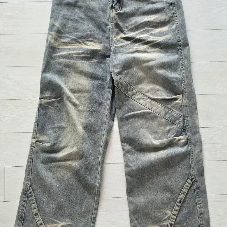 [BUNJANG] Distressed Wide-Leg Pants / 데미지 와이드 팬츠