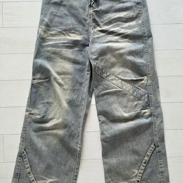 [BUNJANG] Distressed Wide-Leg Pants / 데미지 와이드 팬츠