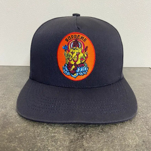 [BUNJANG] Supreme 5 Panel Ganesha Washed Baseball Cap Navy / 슈프림 5패널 볼캡 모자 가네샤 워시드 네이비 [SUPREME]
