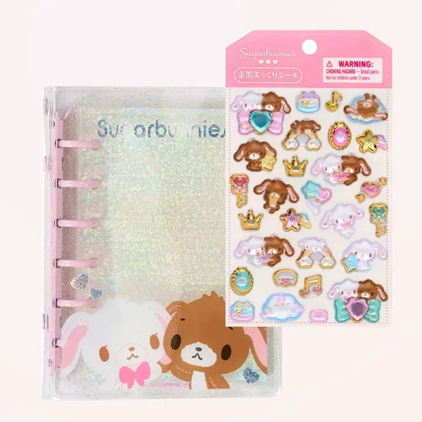 [BUNJANG] Sanrio Sugar Bunnies Clear Binder + 3D Sticker Bundle Set (Sealed) / 미개봉 바배)-2종 일괄- 슈가바니즈 바인더+입체스치커