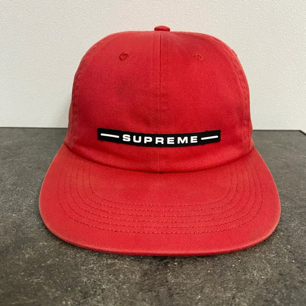 [BUNJANG] Supreme Raised Logo Fading Red 6-Panel Cap / 슈프림 6패널 볼캡 모자 레이즈드 로고 페이딩 레드 [SUPREME]