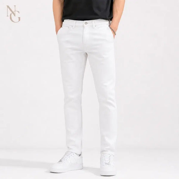 [BUNJANG] Louis Vuitton Slim Stretch Denim Pants White Size 32 (Fits 30) / [정품/당일출고] 루이비통 슬림 스트레치 데님 팬츠 화이트 32 / 30