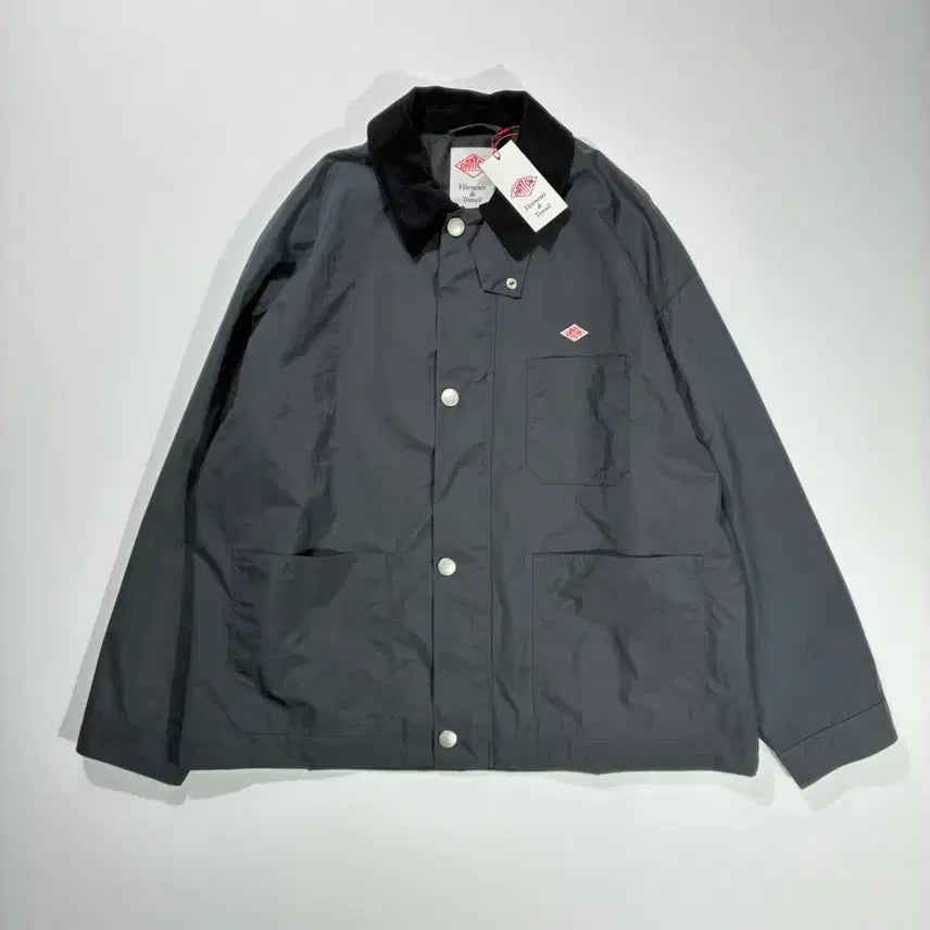 [BUNJANG] Danton Nylon Coverall Work Jacket Charcoal / DANTON 단톤 나일론 커버올 워크 자켓 차콜컬러 44사이즈