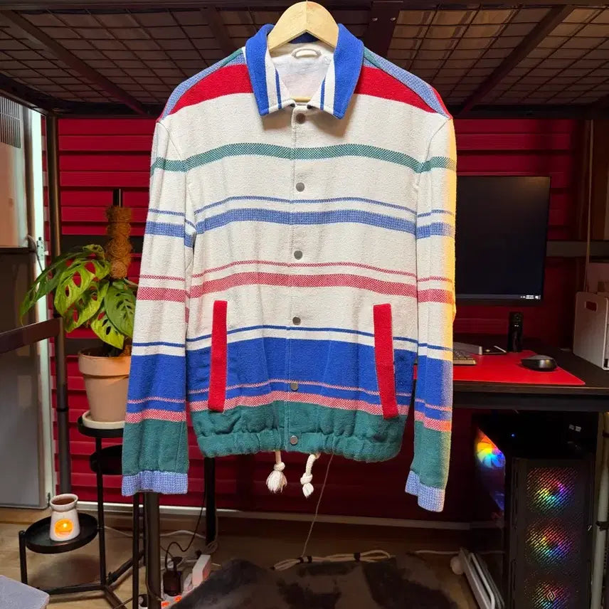 [BUNJANG] Zara Striped Relaxed Fit Jacket (L) / 자라 스트라이프 릴렉스핏 자켓 (L / A급)
