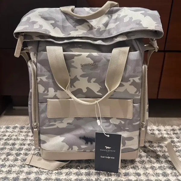 [BUNJANG] Maison Kitsuné Samsonite Collaboration Camo Pattern Backpack / 메종키츠네 삼소나이트 콜라보 카모 패턴 백팩 새제푼