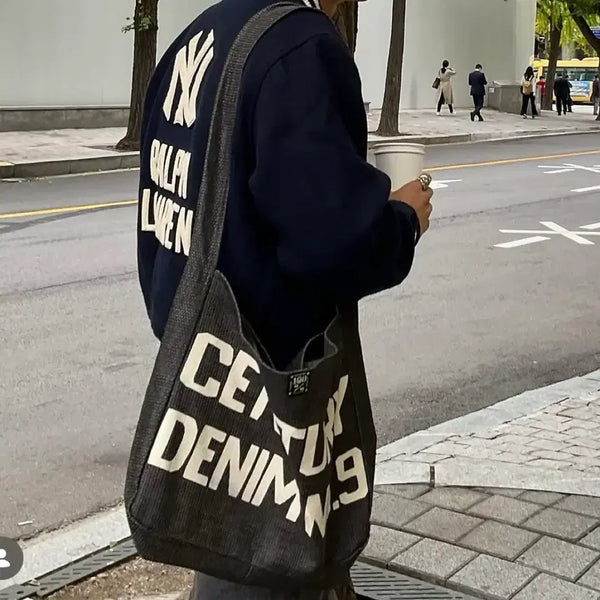 [BUNJANG] Kapital Century Denim Book Bag / 캐피탈 센츄리 데님 북백 넘버9