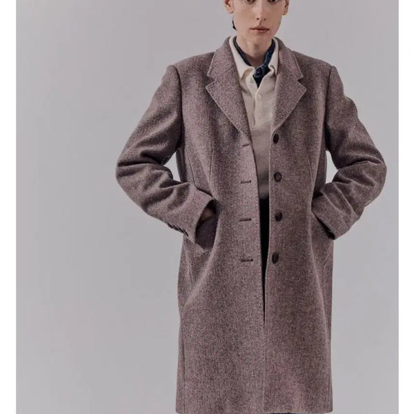 [BUNJANG] Dunst Herringbone Cashmere Coat M / Dunst 던스트 캐시미어 코트 헤링본 M