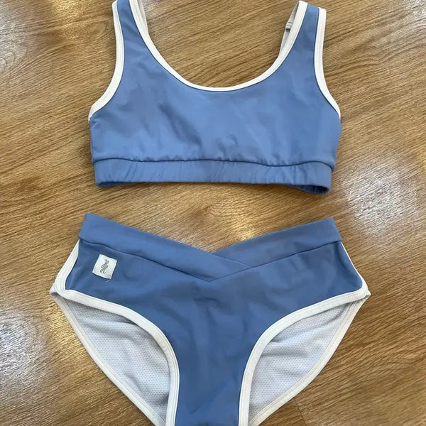 [BUNJANG] Blue Pole Dance Set - Medium / 핫한폴웨어 세트 M