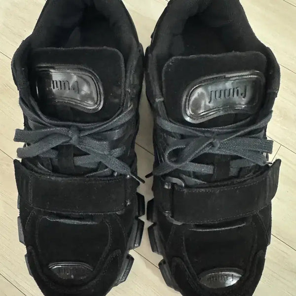 [BUNJANG] JUUN.J Track Oversol Sneakers Black EU42 / 준지 JUUN.J 트랙 오버솔 스니커즈 블랙 42 실착 2~3회