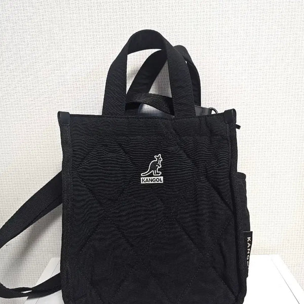 [BUNJANG] Kangol Quilted Tote Bag Black / 캉골 퀼팅 토트백 블랙