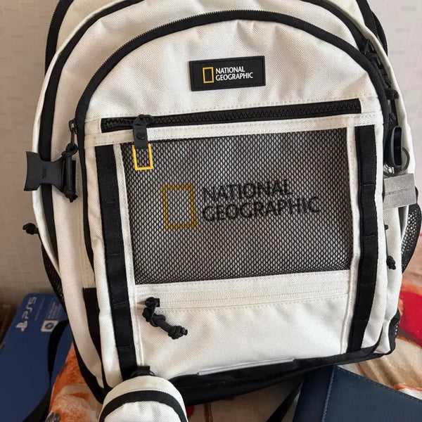 [BUNJANG] National Geographic White Backpack / 내셔널지오그래픽 백팩 흰색