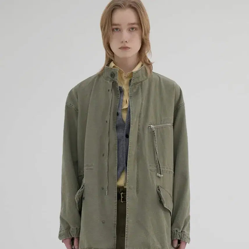 [BUNJANG] Noun Faded Field Jacket (Olive) / 노운 야상자켓