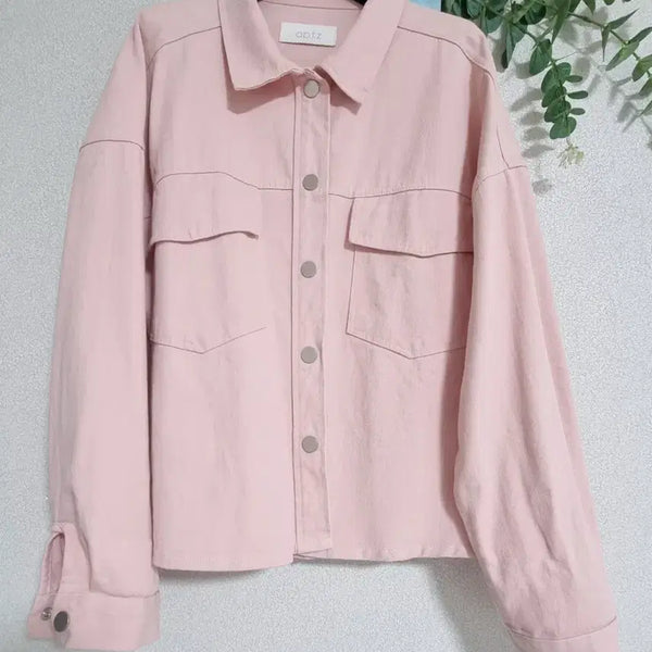 [BUNJANG] abfz Pink Shirt Jacket / abfz 핑크색 셔츠 자켓 (프리)