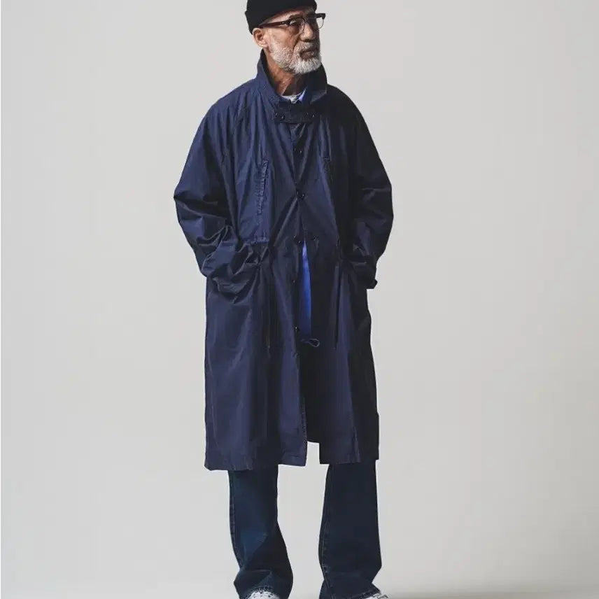 [BUNJANG] BEBUMS Garment Dyed Oversized Coat Navy XL / 비범스 가먼트 다이 오버사이즈 코트 네이비(XL)