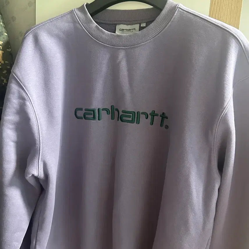 [BUNJANG] Carhartt WIP Script Sweatshirt Lavender L / 칼하트 윕 스웨트셔츠 맨투맨 L