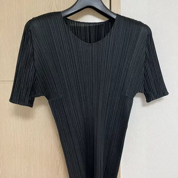 [BUNJANG] Pleats Please Basic Short Sleeve Top Black Size 3 / 플리츠플리즈 베이직 반팔 탑