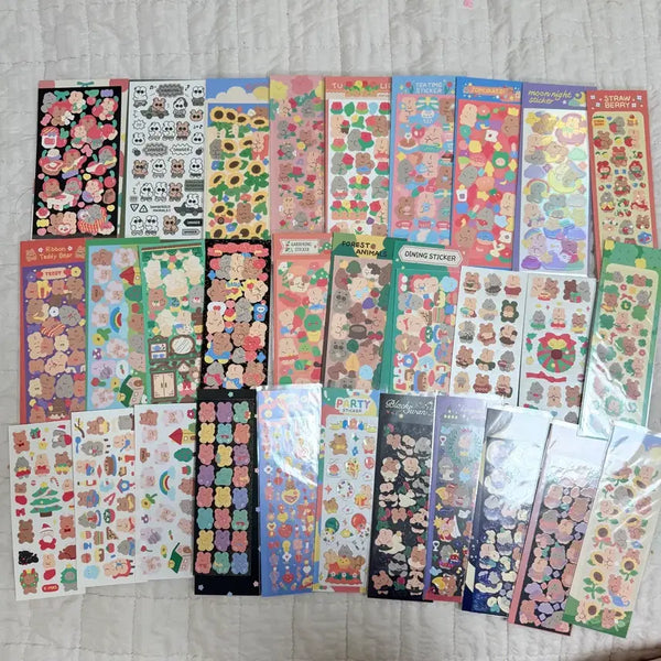 [BUNJANG] Yoongu Seals & Sticker Pack Bundle Set / 윤구 씰스 42장+스티커팩2종 일괄