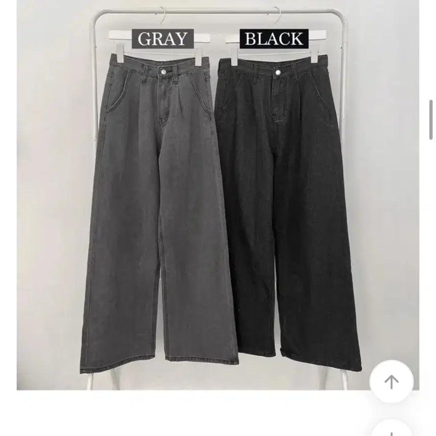 [BUNJANG] Amebly Wide Denim Pants Black / 에이블리 와이드 데님 팬츠 블랙