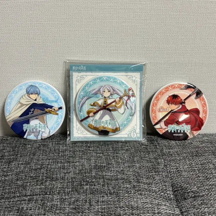 [BUNJANG] Frieren: Beyond Journey's End Can Badge Set (3 Types) / 장송의프리렌 캔뱃지 3종