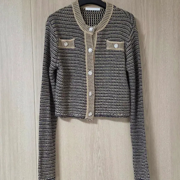 [BUNJANG] RENEJ Tweed Knit Cardigan / 르네제이(RENEJ) 트위드 니트가디건